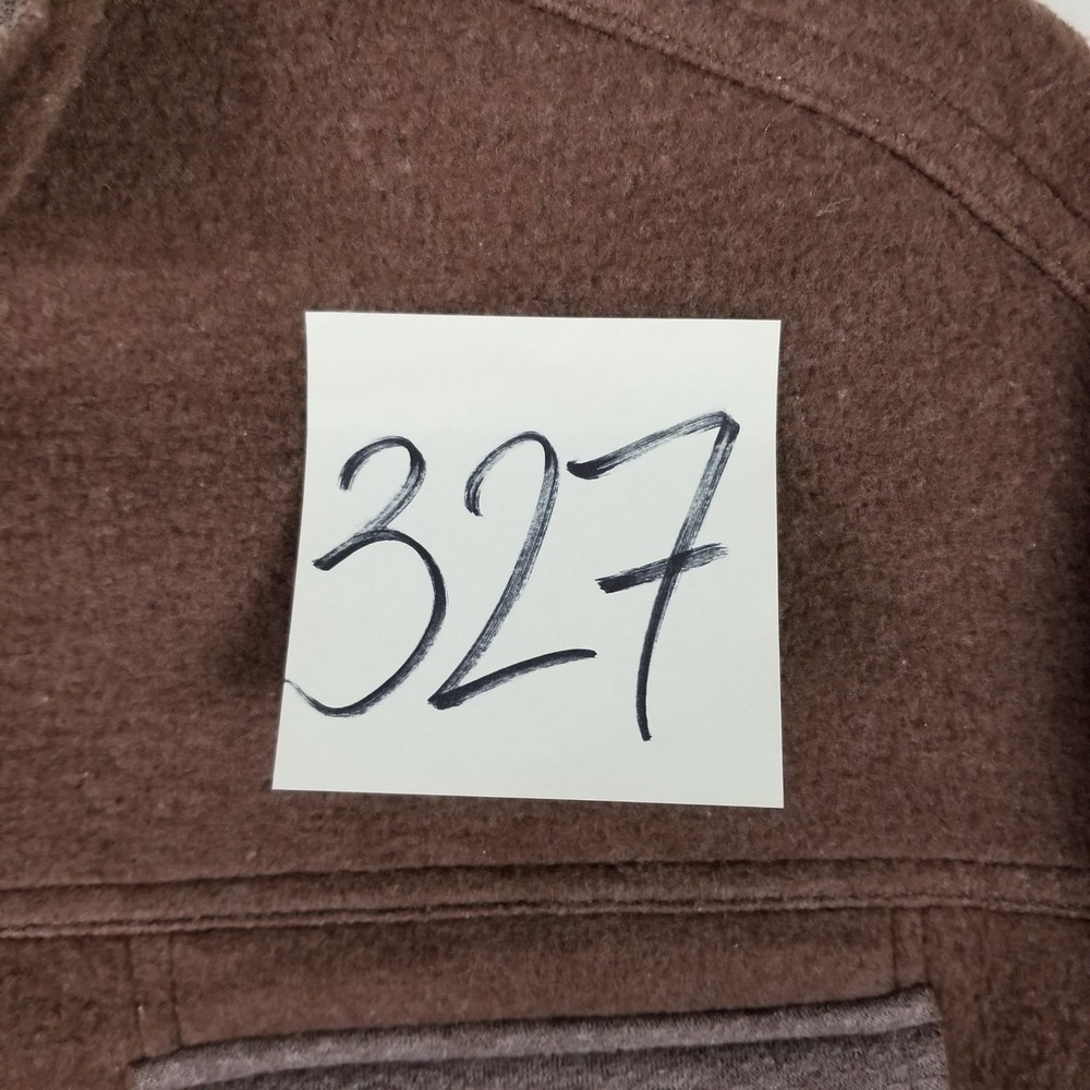 Oli & Hali Shacket Women M Brown Contrast Fleece Elbow Patch EJ30276 - Picture 7 of 7